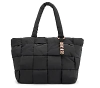 Quilted Checkered Shopper Bag