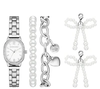 Charm Pearl Bows Watch Set