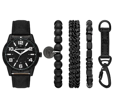 Black Bracelets Tool Watch Set