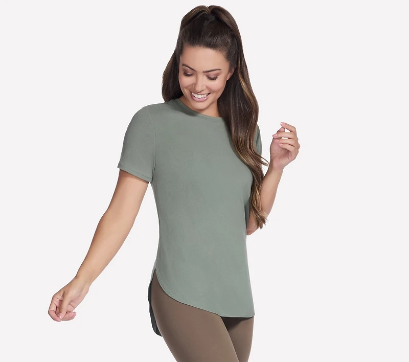 GO WALK Luxe Rib Tunic Tee