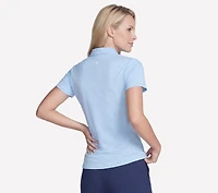 Short Sleeve On The Green Striped Polo