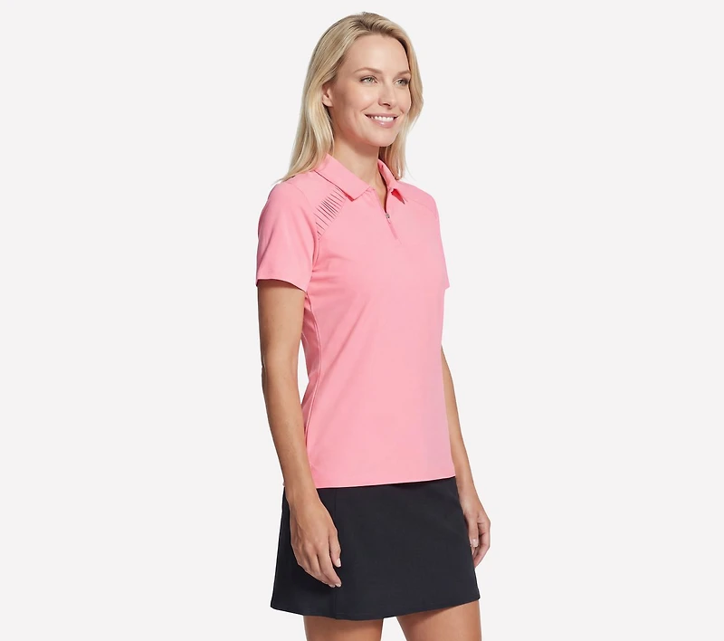 GO GOLF Short Sleeve Birdie Zip Front Polo