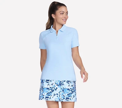 GO GOLF Short Sleeve Birdie Zip Front Polo