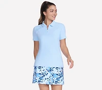 GO GOLF Short Sleeve Birdie Zip Front Polo