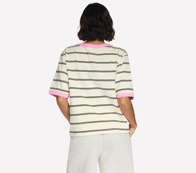 Britto: Hearts Striped Ringer Tee