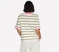 Britto: Hearts Striped Ringer Tee