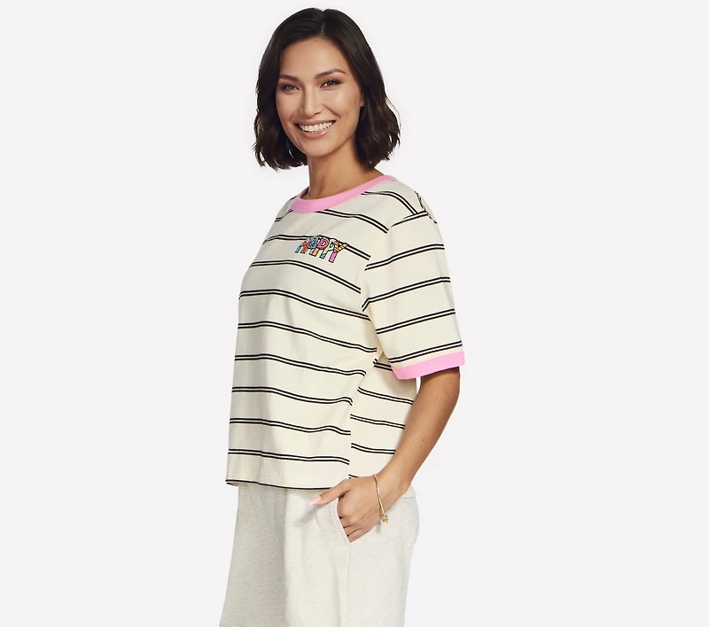 Britto: Hearts Striped Ringer Tee