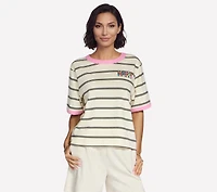 Britto: Hearts Striped Ringer Tee
