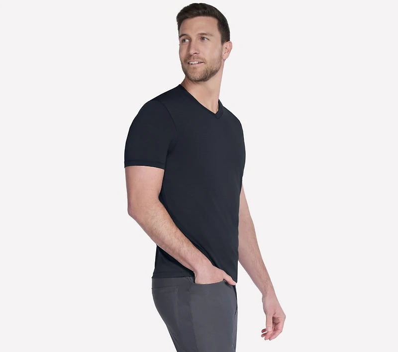 GO DRI Pima Short Sleeve V-Neck