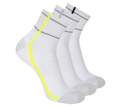 3 Pack Men's Performance Quarter Crew Stripe Socks