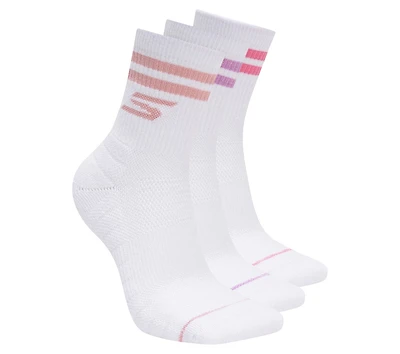 3 Pack Women's Performance Pickleball Varsity Stripe Low Crew Socks