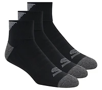 3 Pack Men's Half Terry Quarter Crew Socks
