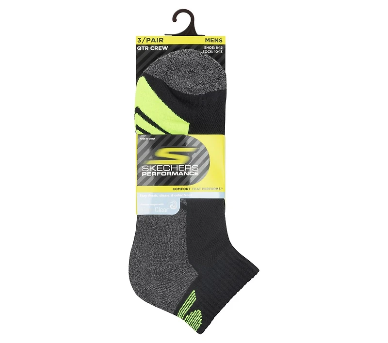 3 Pack Men's Half Terry Quarter Crew Socks
