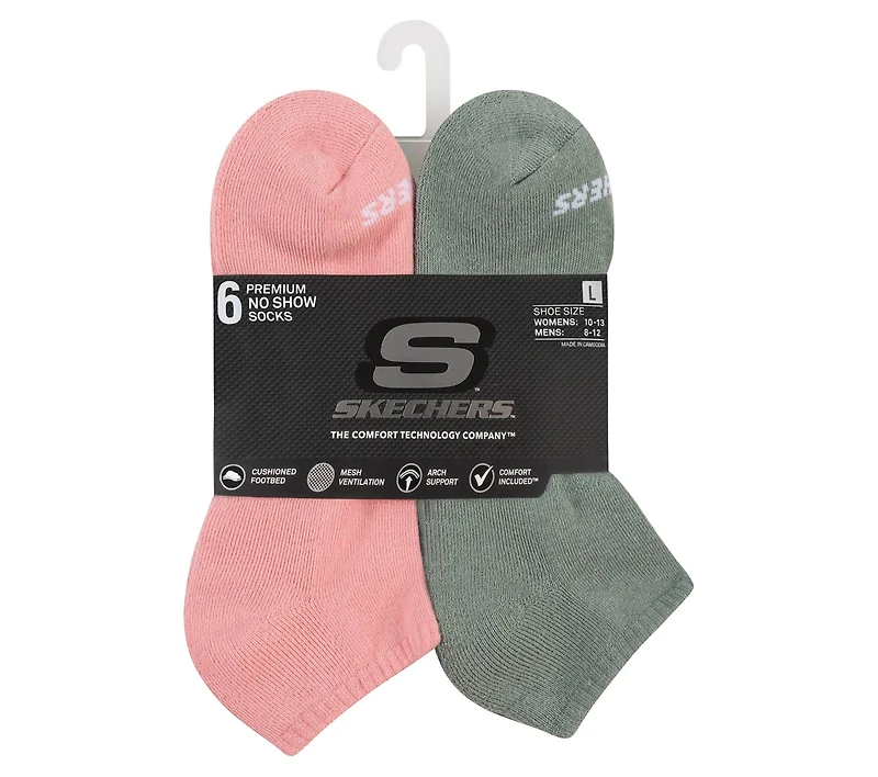 6 Pack Core Low Cut Large Socks