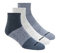 3 Pack Men's Colorblock Quarter Socks