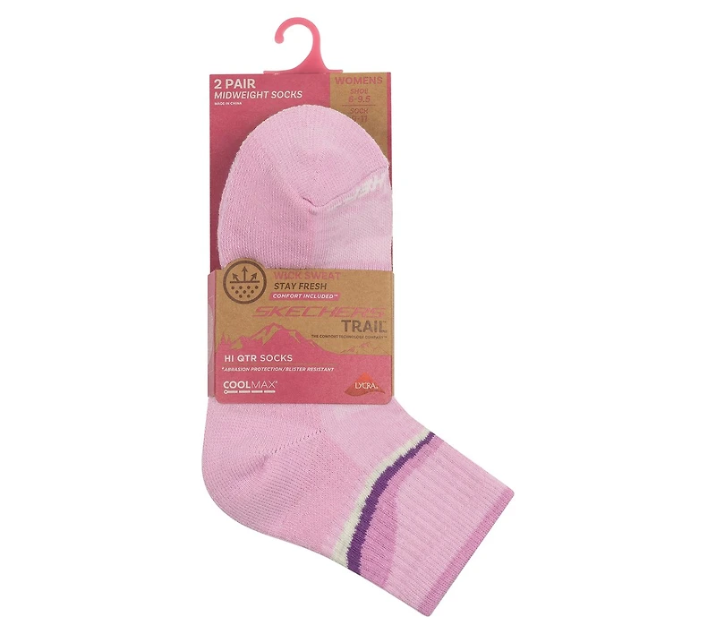 2 Pack Women's Trail Quarter Socks
