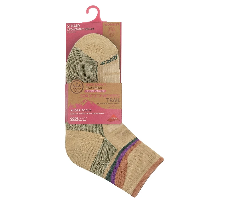 2 Pack Women's Trail Quarter Socks