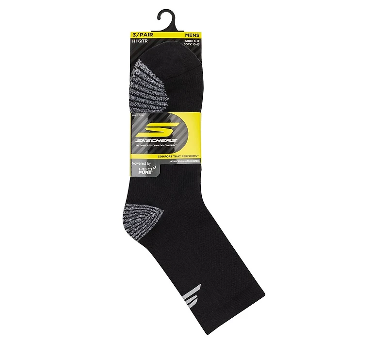 3 Pack Men's Performance Running High Quarter Socks