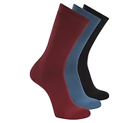 3 Pack Men's Reflective Performance Half Terry Crew Socks