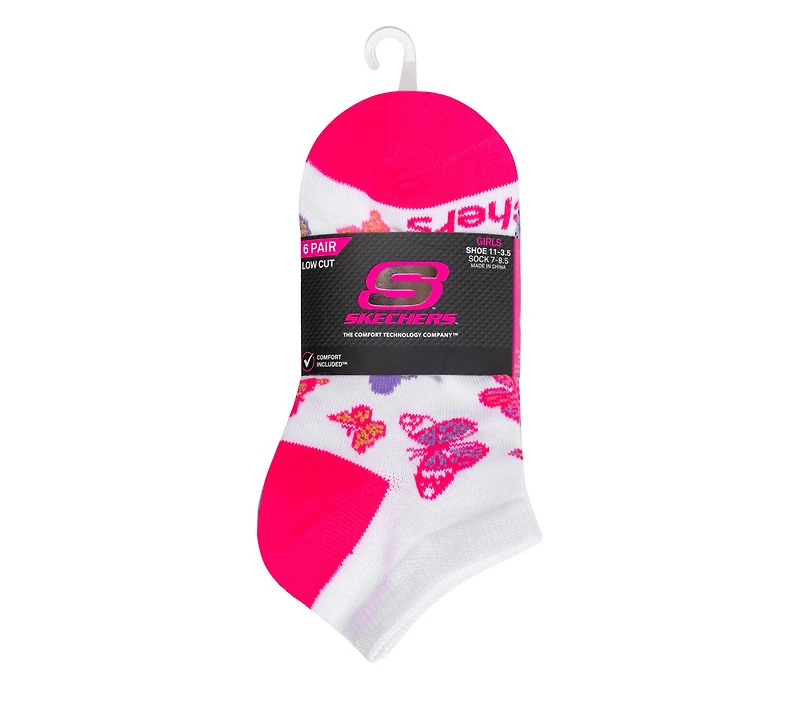 6 Pack Low Cut Multicolor Print Socks
