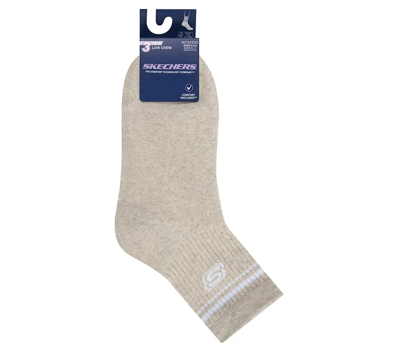3 Pack Women's Low Crew Varsity Socks