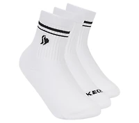 3 Pack Girls' Low Crew Ribbed Socks