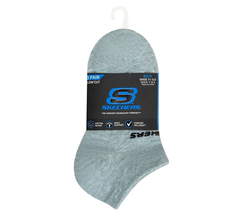 3 Pack Boys' Low Cut Cotton Socks
