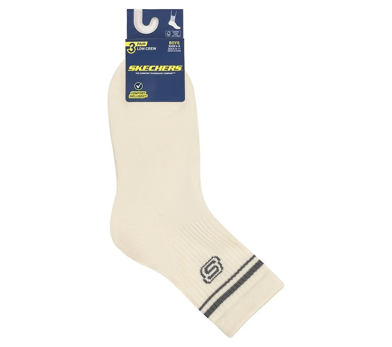 3 Pack Boys' Low Crew Socks