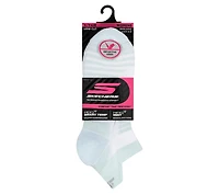 3 Pack Women's Performance Stripe Low Cut Running Heel Tab Socks