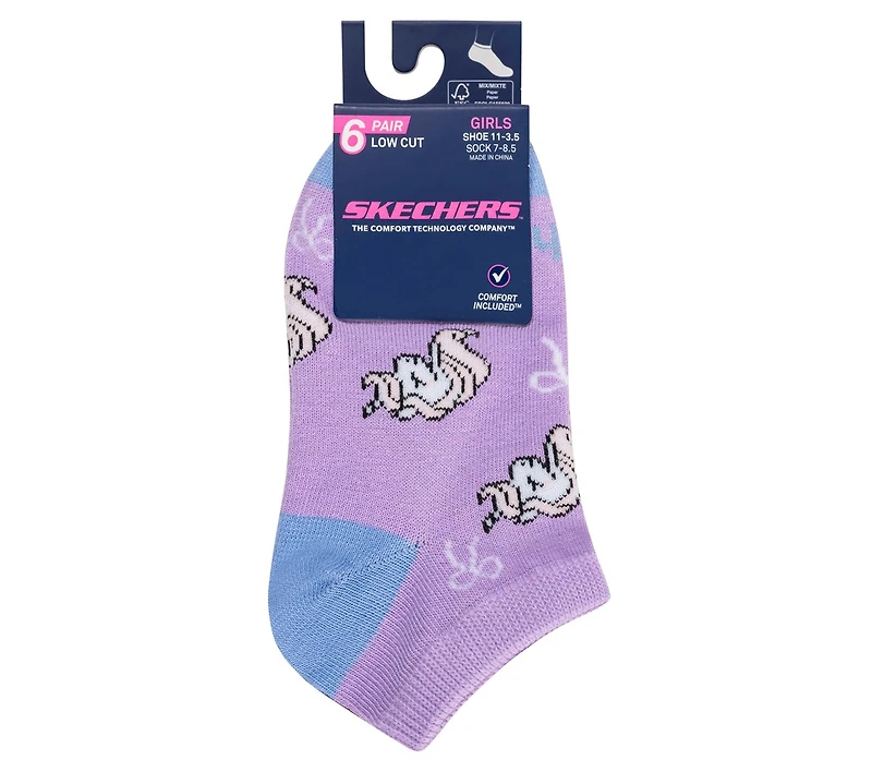 6 Pack Unicorn Bow Socks