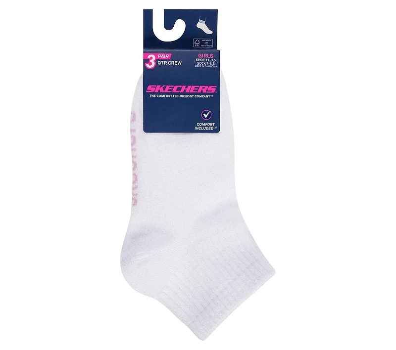 3 Pack Quarter Crew Socks