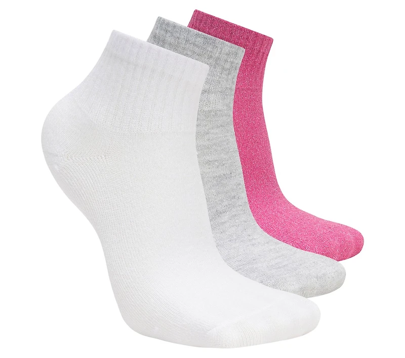 3 Pack Quarter Crew Socks