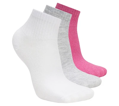 3 Pack Quarter Crew Socks