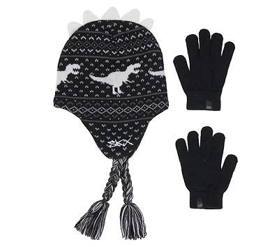 Glow In The Dark Dino Hat Set