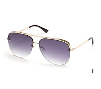 Semi-Rimless Metal Aviator