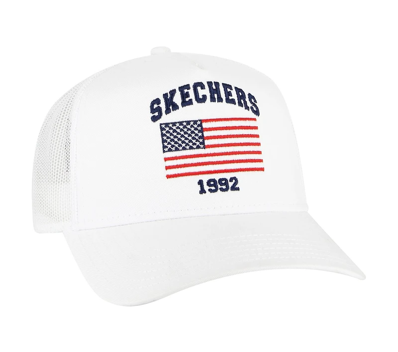 Skechers Accessories USA Flag Trucker Hat
