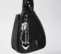 Silver Heart Bag Charm