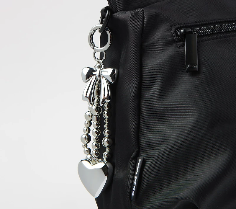 Silver Heart Bag Charm