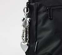 Silver Heart Bag Charm