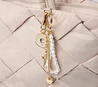 Pearl Lock And Key Bag Charm