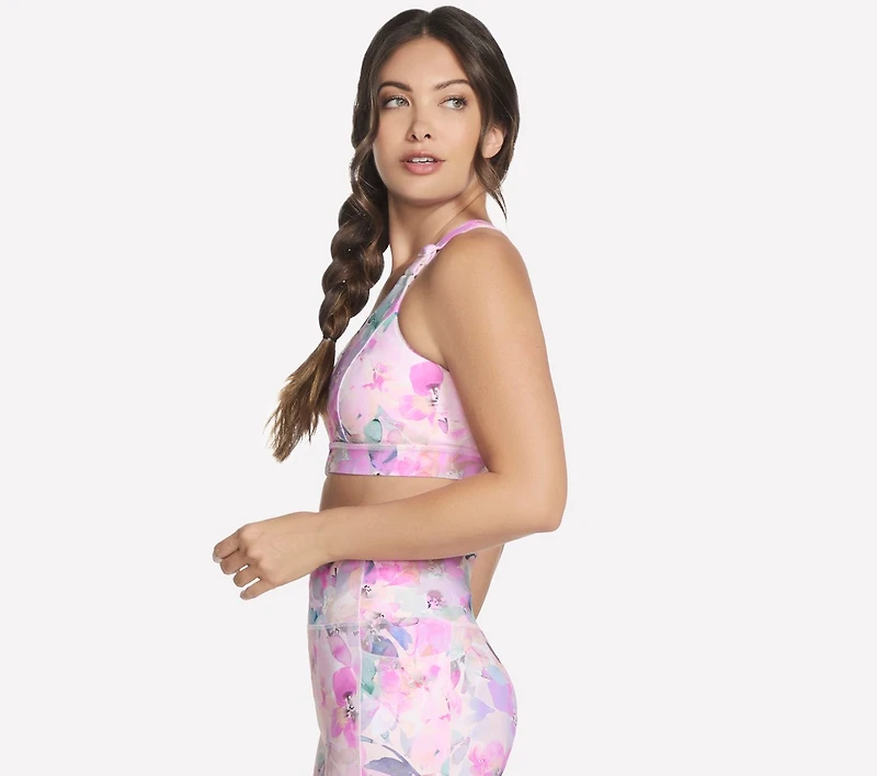 GO WALK Seascape Floral Zip Front Bra