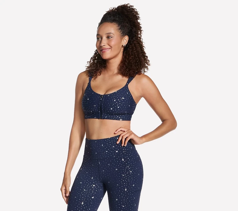 GO WALK Evolution Printed Zip Front Bra