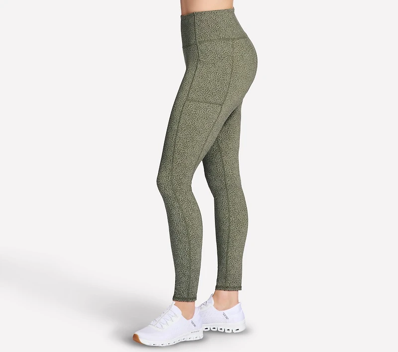 GO WALK Full Length High-Waisted Daisies Legging