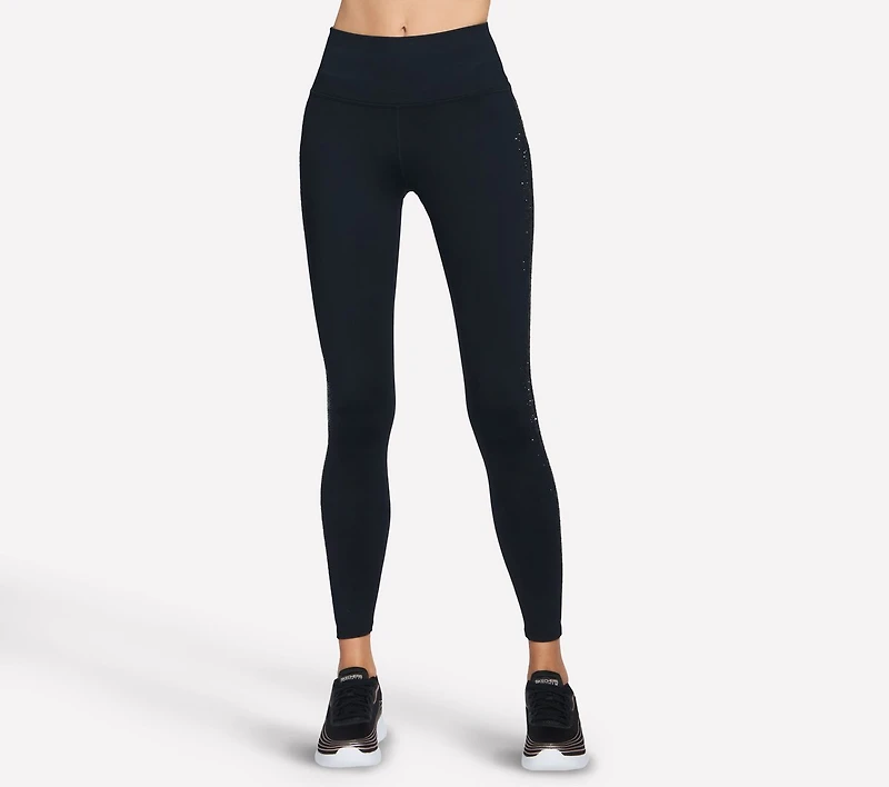 GO WALK Diamond-Studded Full Length High-Waisted Legging