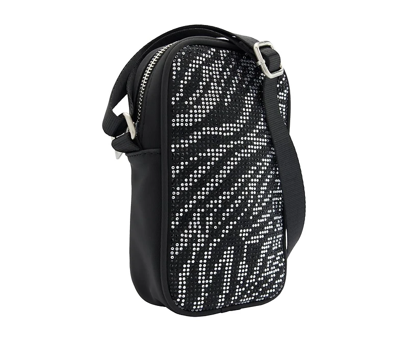 Rhinestone Zebra Phone Bag