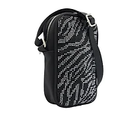 Rhinestone Zebra Phone Bag