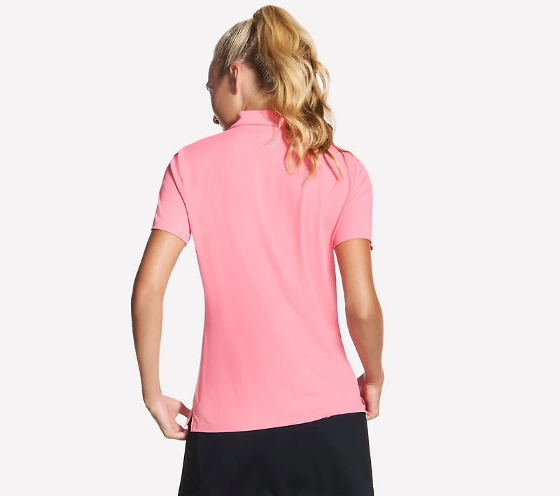 GO GOLF Short Sleeve Birdie Zip Front Polo