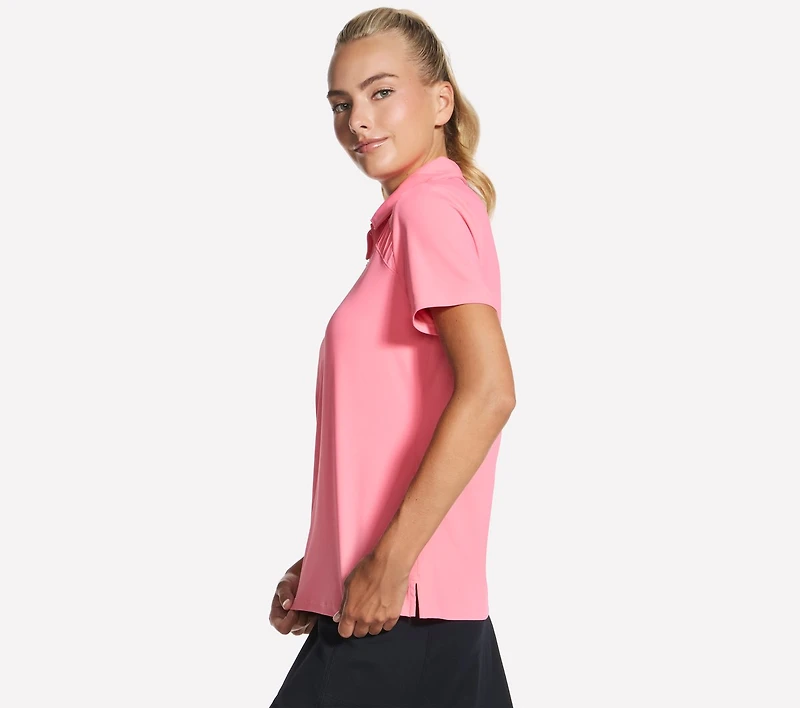 GO GOLF Short Sleeve Birdie Zip Front Polo