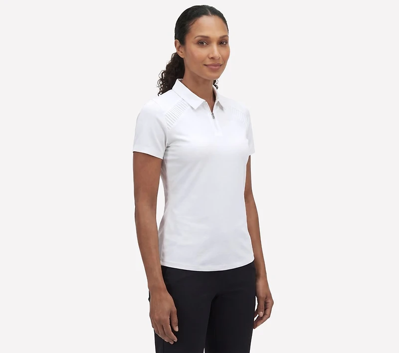 GO GOLF Short Sleeve Birdie Zip Front Polo