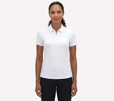 GO GOLF Short Sleeve Birdie Zip Front Polo